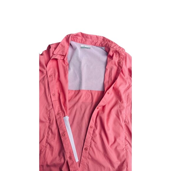 Columbia PFG Women's Long Sleeve Button-Up Fishing Shirt Coral.Size Medium - Picture 3 of 9